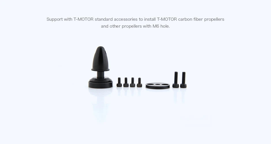 T-motor, Support with T-MOTOR standard accessories to install carbon fiber propellers and other propeller