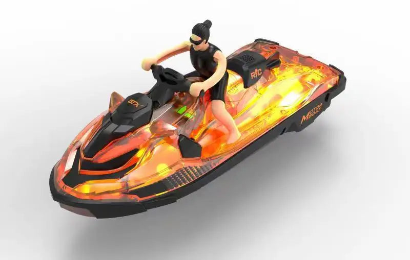 MN MODEL LM13-A Mini Jet Ski RC Boat 2.4G High-Speed Motorboat, 50m Range, Dual Motors, 3.7V 650mAh, 20min Runtime