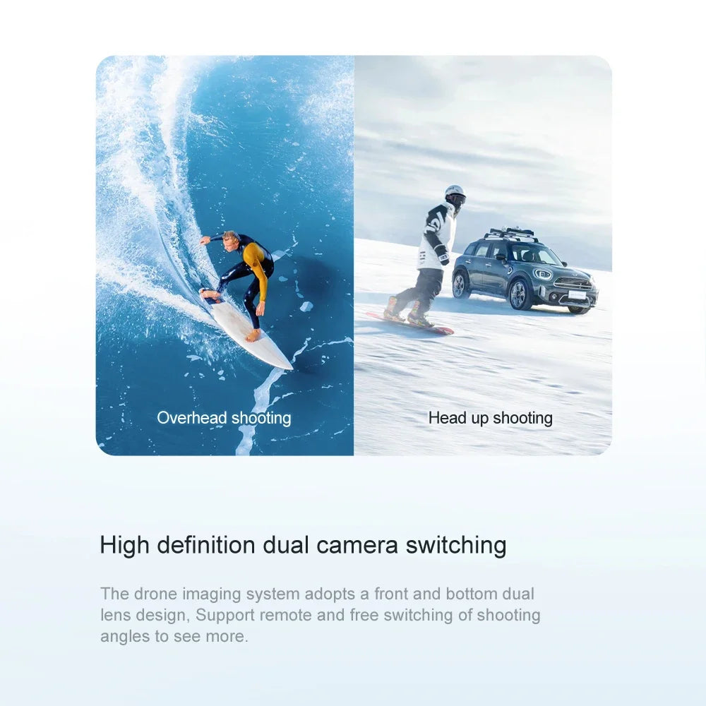 V162 Drone, drone imaging system adopts a front and bottom dual lens design