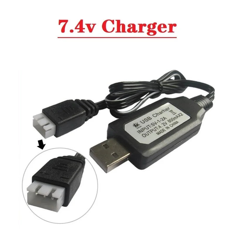 7.4V 3000mAh 18650 Lipo Battery for Wltoys, 7.4v Charger 4 21 Charher BcomAx2 USB INPUT-