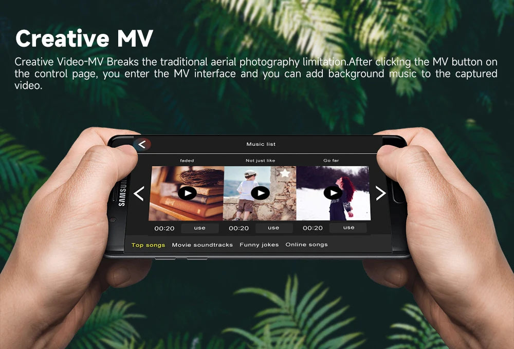 creative video-mv breaks the traditional aerial photography limitation after clicking the