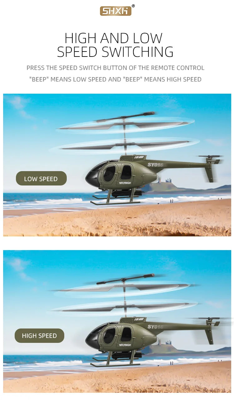 SY06  RC Helicopter, Si4Xli HIGH AND LOW SPEED SWITCHING PRESS