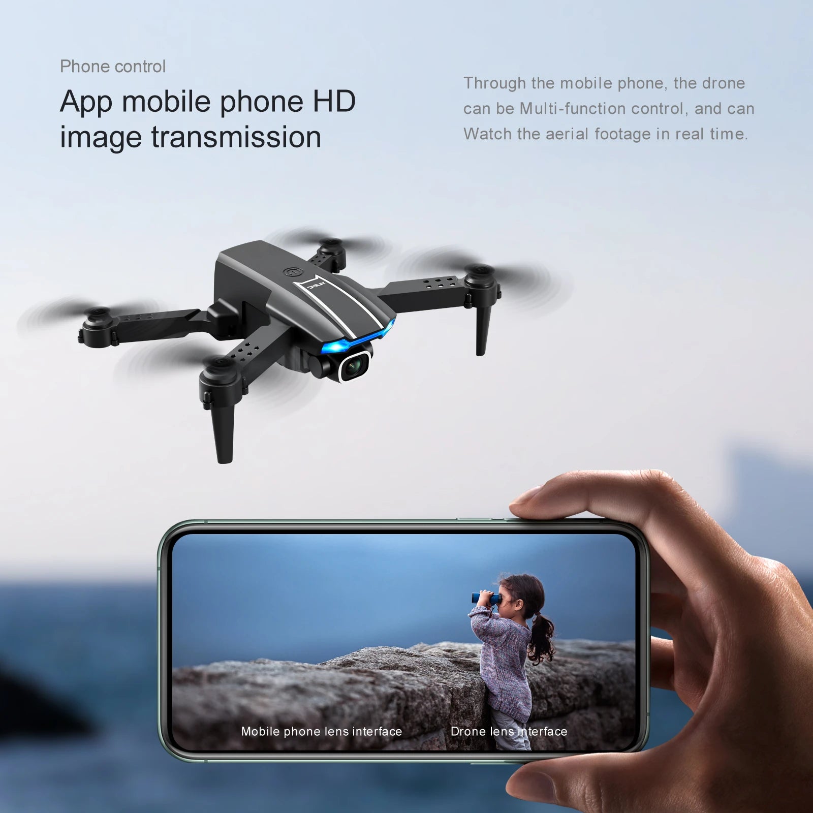 KBDFA S65 4K Mini Drone, drone app mobile phone hd can be multi-function control,