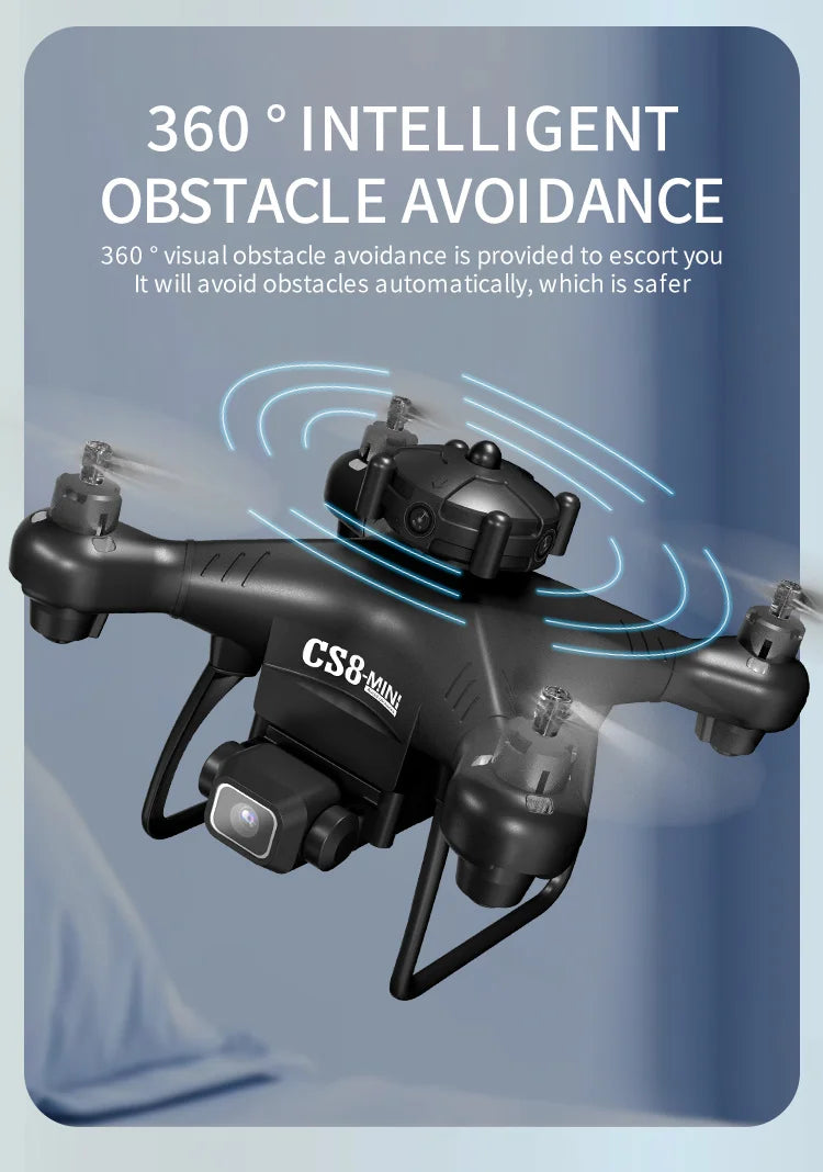 CS8 Drone - 4K Double Camera, CS8 Drone, cs8l mini escorts you to avoid