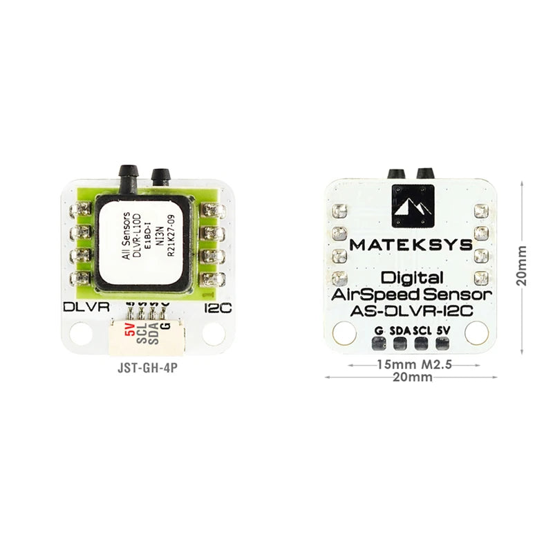 Mateksys Matek Systems DIGITAL AIR SPEED SENSOR AS-DLVR-I2C ArduPilot RC Multirotor Airplane Fixed-Wing FPV 5 Mateksys Matek Systems DIGITAL AIR SPEED SENSOR, Iied MATEKSYS 3 Digltal 1 AlrSpeed Sensor DLVR AS