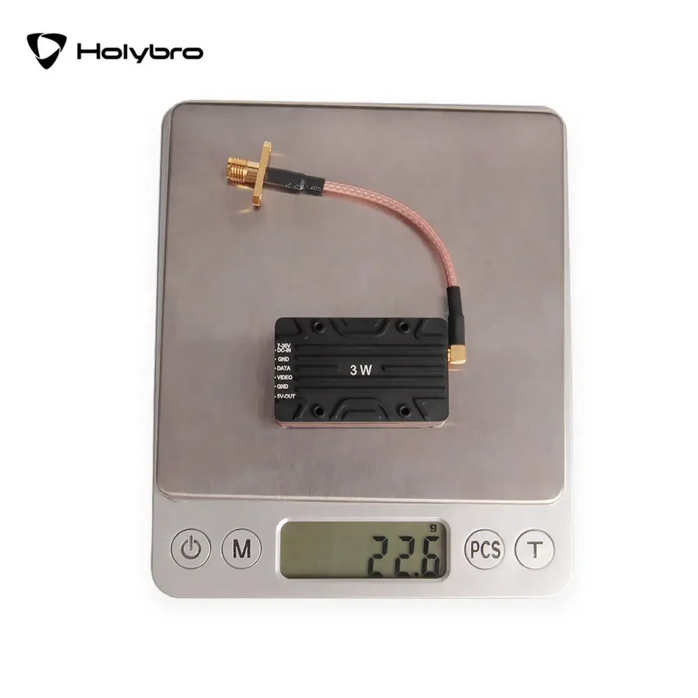 Holybro Atlatl HV 5.8G 3W VTX, Switch frequencies by releasing button when blue light flashes.
