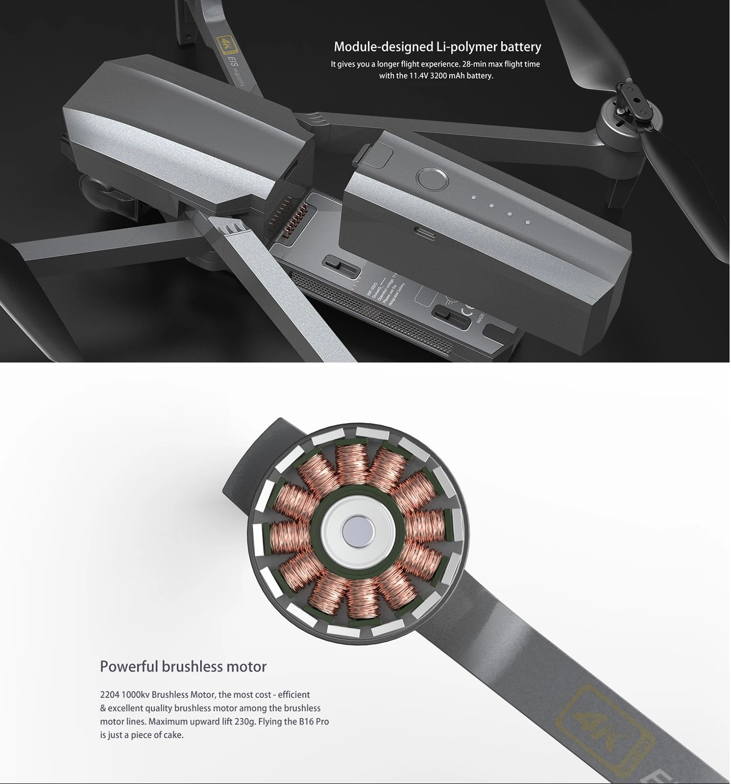 MJX Bug 16 Pro Drone - 3-Axis Gimbal 4K HD EIS Camera GPS Wifi FPV RC Quadcopter Brushless Motoe Foldable Profesional Dron Helicopter Professional Camera Drone 18 MJX Bug 16 Pro Drone, 28-min flight time with the 11.4V 3200 mAh battery: (0 Powerful