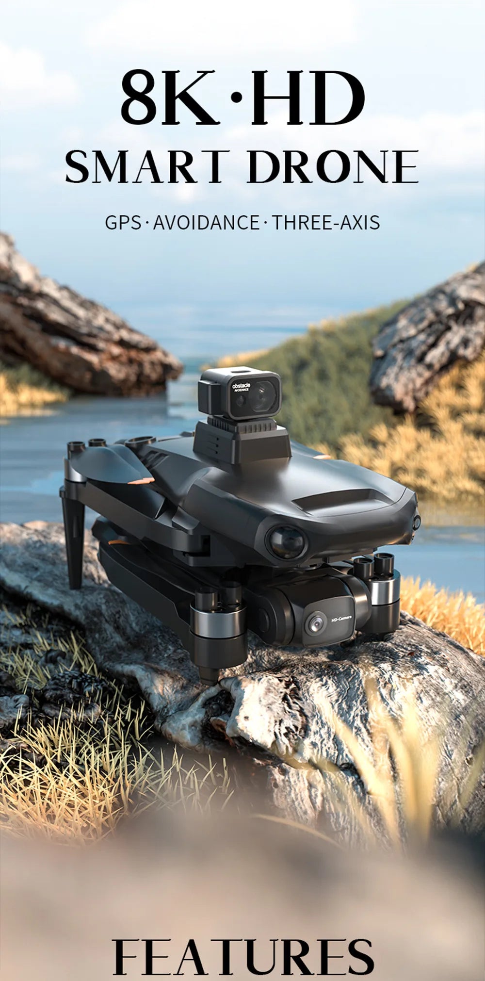 X38 PRO Drone - GPS 8K HD Professional Aerial 3-Axis Gimbal Brushless Obstacle Avoidance Drone Brushless Quadcopter RC Drone Toy Professional Camera Drone 9 X38 PRO Drone, SMART DRONE GPS. AVOIDANCE. THREE-AX