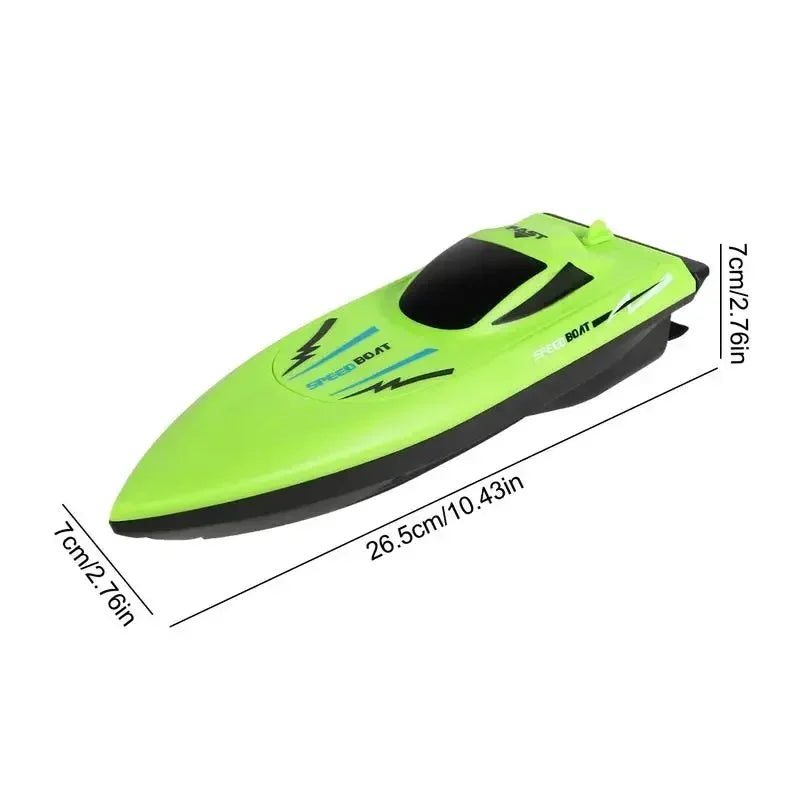 RC Boat for Kids, Waterproof Double‑Propeller Remote Control Boat, 2.4G Pool/Bath Toy, ABS, AA Battery Powered
