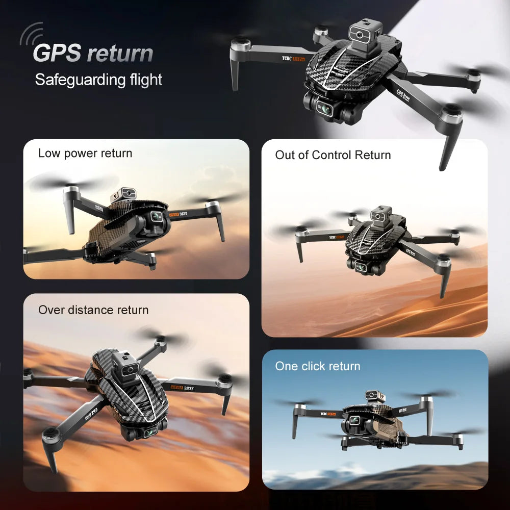 A16 PRO Drone 4K Profesional GPS FPV Dual HD Camera Drones With