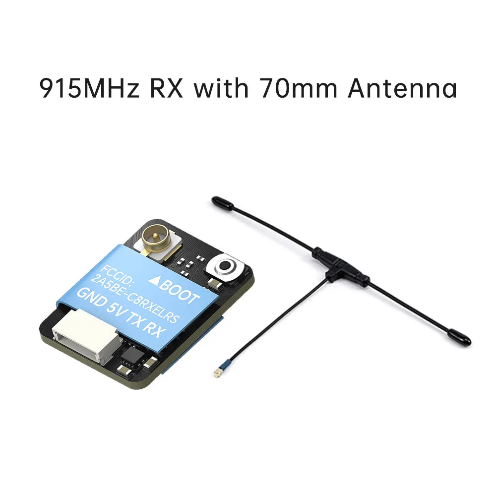 IFlight ELRS 915MHz / ELRS 2.4G Receiver, Dual-band antenna stick for RC FPV drones, supporting 915MHz and 2.4GHz frequencies.