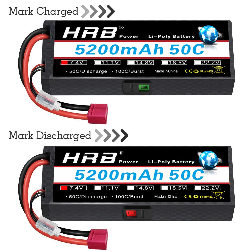 10-50PCS RC Battery, Mark Charged HrB Power Li-Poly Battery 5200mAh 50€C Z