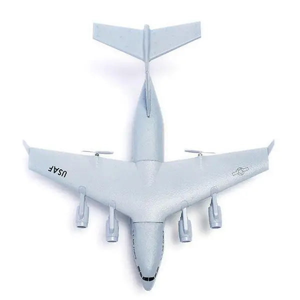 C-17 RC Drone - DIY Aircraft Transport Aircraft 373mm Wingspan EPP RC Drone Airplane 2.4GHz 2CH 3-Axis Aircraft Toy for Children 14 C-17 RC Drone, 1x C-17 Transport 373mm EPP DIY RC Airplane (Glue