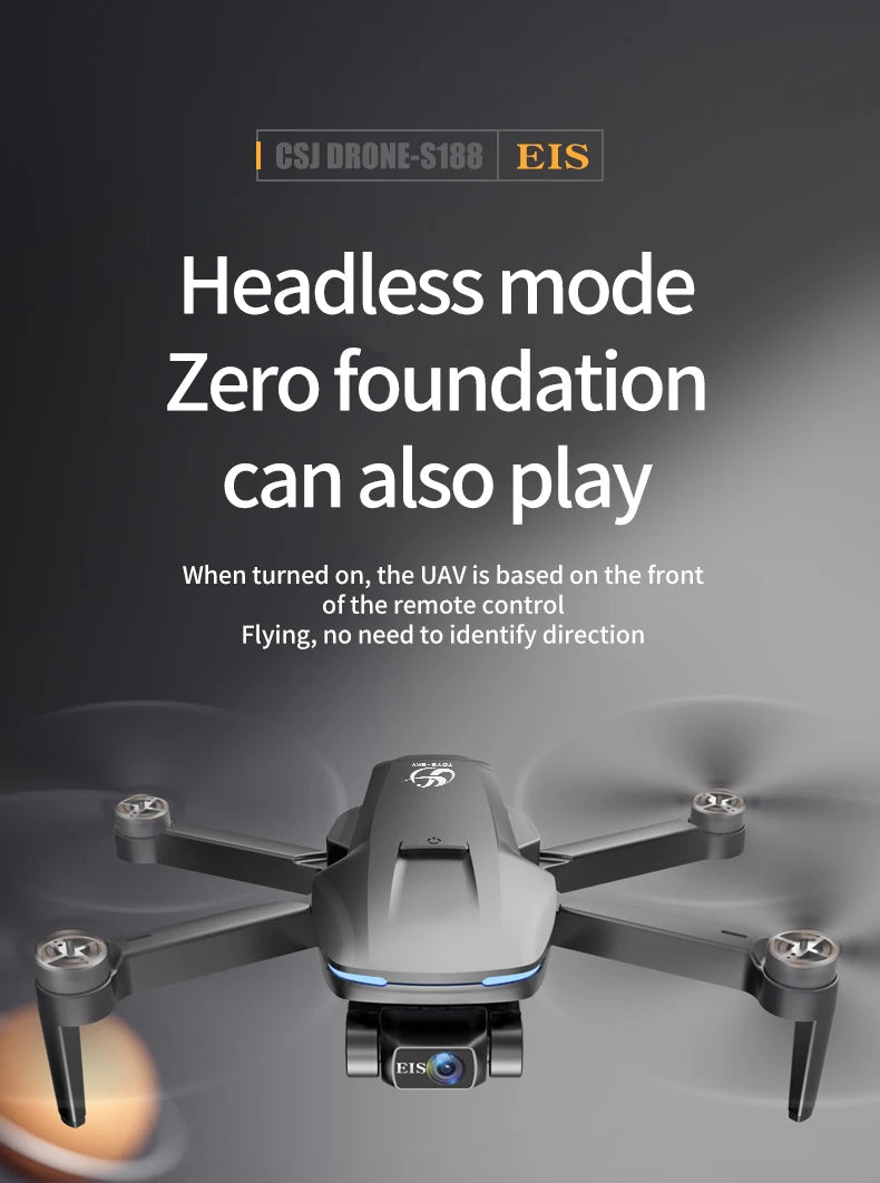 S188 Drone, CSJ DRONE-S188 EIS Headless mode Zero foundation can also play