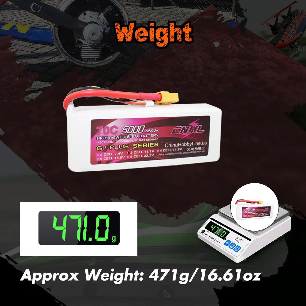 CNHL Lipo Battery For FPV Drone - 3S 4S 6S 11.1V 14.8V 22.2V 5000mAh 70C G+PLUS With XT90 Plug For RC Car Boat Airplane Helicopter 16 CNHL Lipo Battery For FPV Drone, CNHL Lipo Battery, 5000 MAH ENHLL HIGhPOWER L-PO BATHERY GHAR