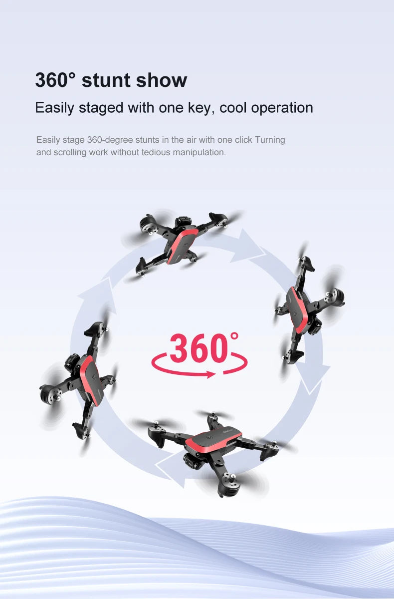S8000 Drone, 3609 stunt show easily staged with one click turning and scrolling