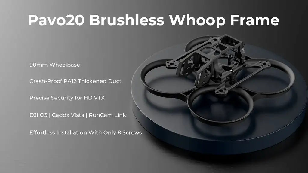 BETAFPV Pavo20 Brushless BWhoop Frame, Pavo2o Brushless Whoop Frame 9Omm Wheelbase Crash-Pro