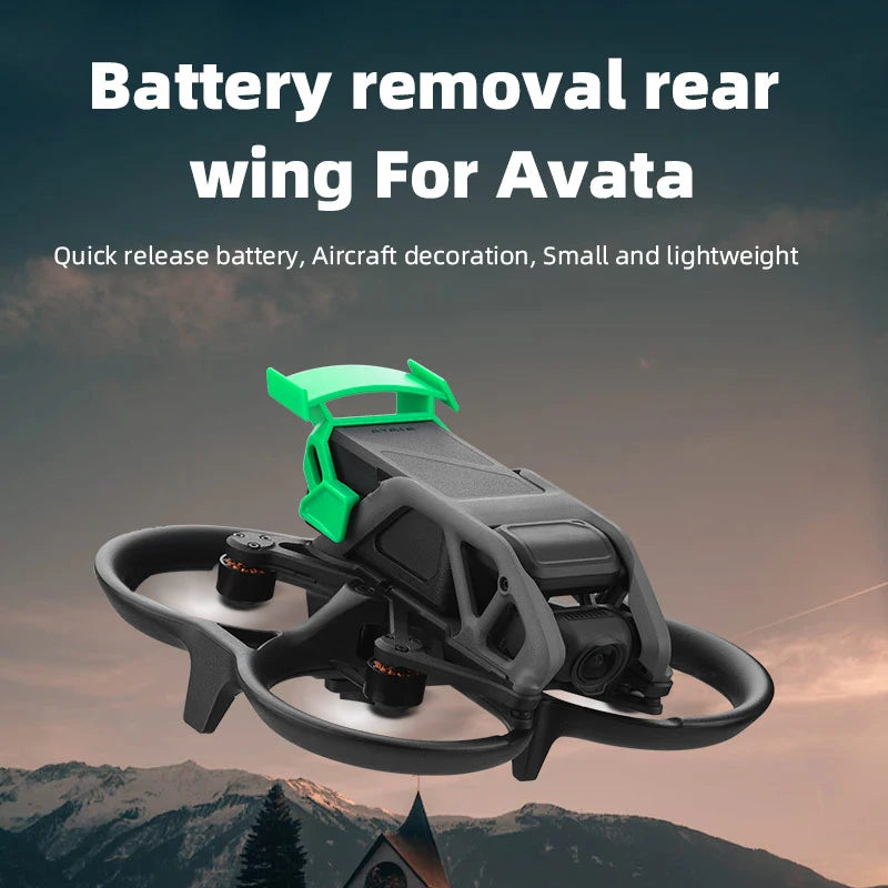 Flight Tail for DJI Avata - Battery Protection Cover Flying Tail Battery Quick-Release Disassembly Clip Drone Accessories 8 Flight Tail for DJI Avata, battery removal rear wing For Avata Quick release battery, Aircraft decoration, Small