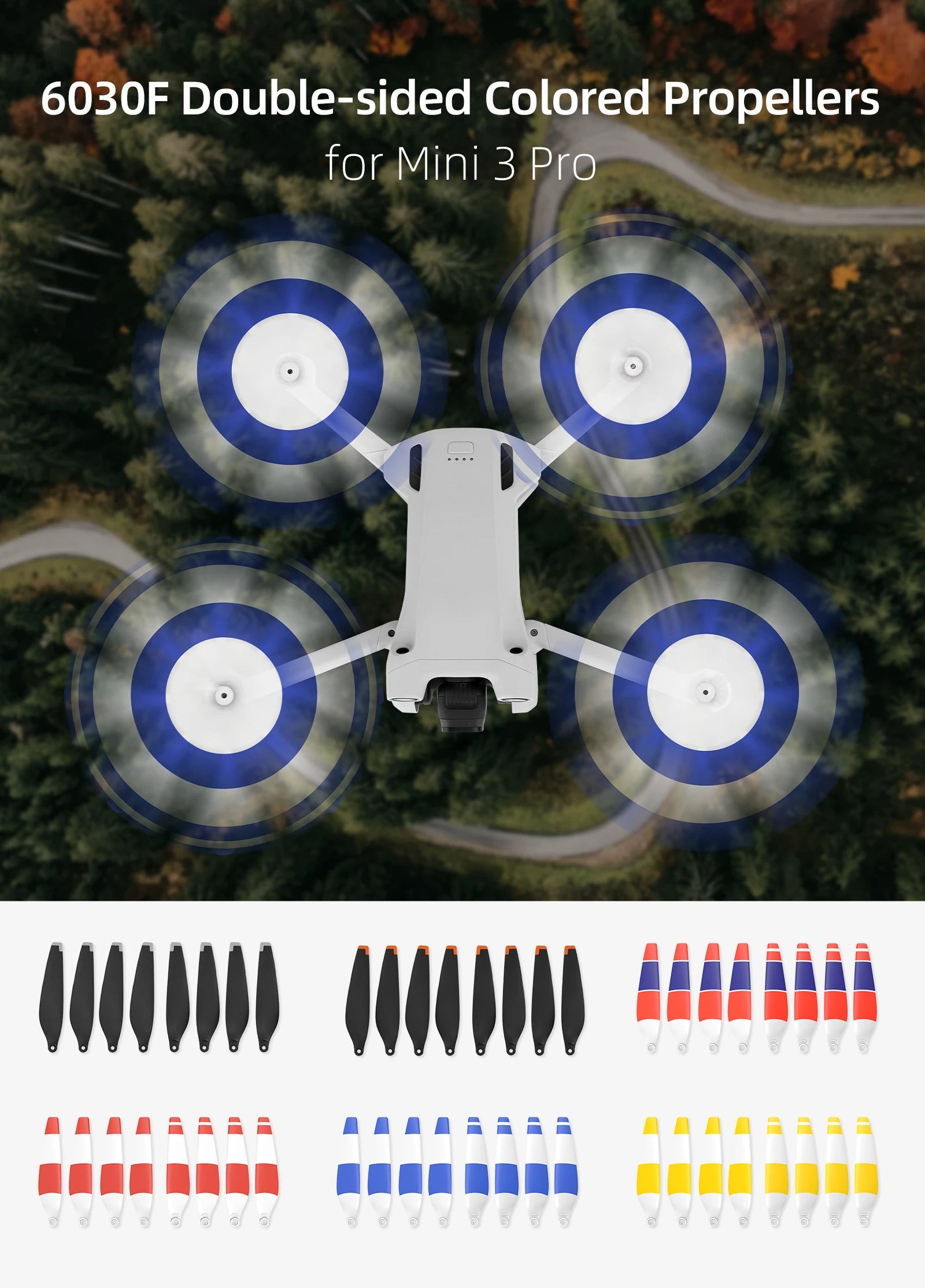 6030F Double-sided Colored Propellers for Mini 3 Pro 0 