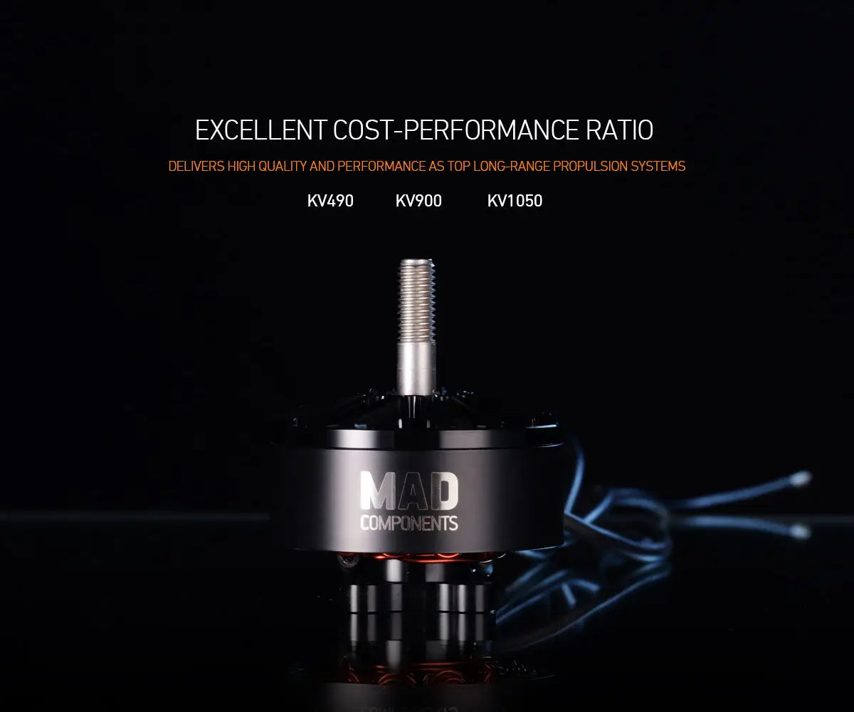 MAD BSC3115 FPV Drone Motor, High-performance motor system with 3 KV options for long-range drone propulsion.