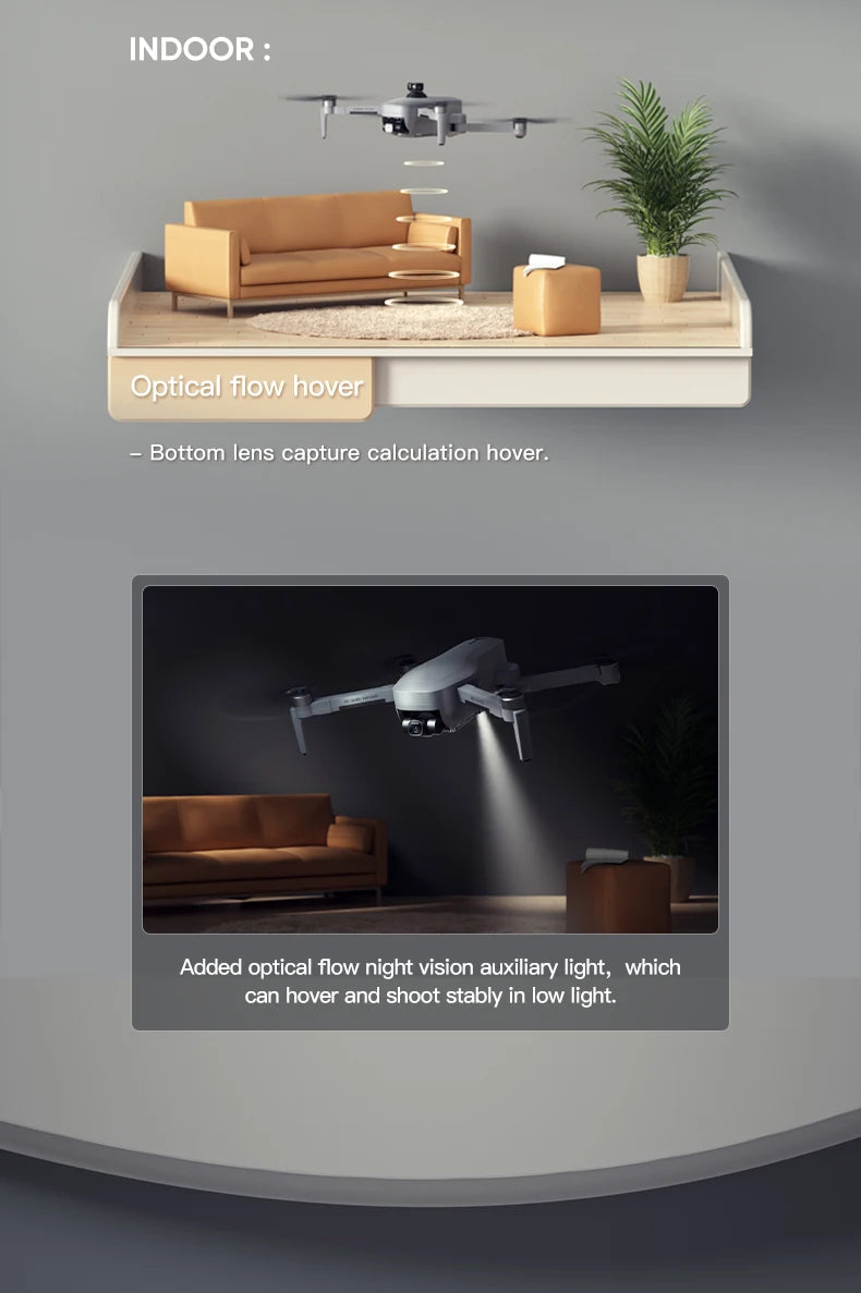 HGIYI SG906 MAX2 Drone - 5000mAH GPS 4K HD Professional Camera with 3-Axis Gimbal 360 Obstacle Avoidance 906 MAX Brushless Quadcopter Professional Camera Drone 62 HGIYI SG906 MAX2 Drone, optical flow night vision auxiliary light can hover and shoot stably in low light .