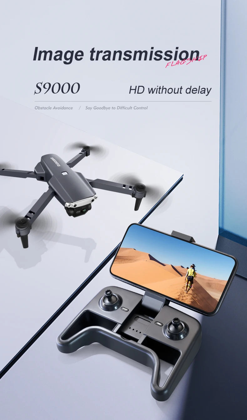 S9000 Drone - Aerial Photography 4K HD Obstacle Avoidance Dron with Camera Optical Flow Positioning Folding Guadcopter Mini Drones 21 S9000 Drone, s9000 hd without delay obstacle avoidance say goodbye