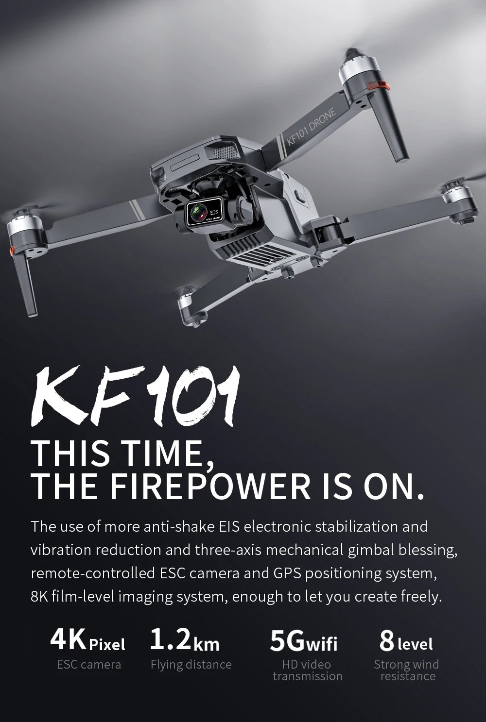 New GPS Drone, the use of more anti-shake ElS electronic stabilization and vibration reduction and three-axi