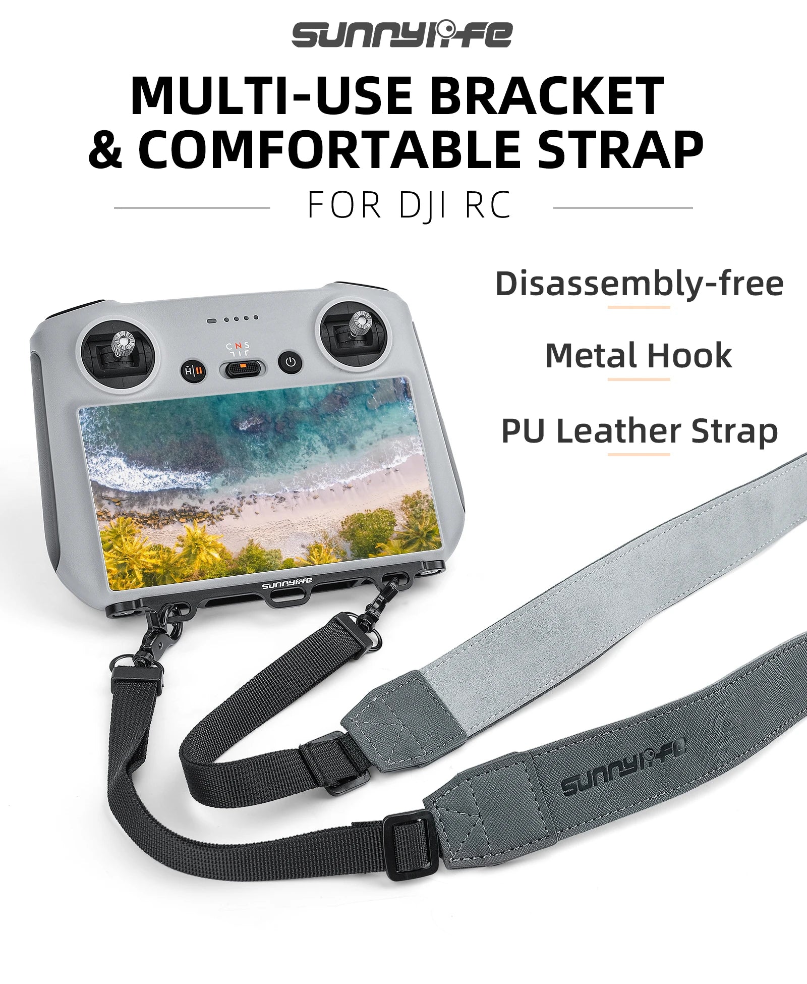 Lanyard For DJI RC/RC 2/RC Pro/Smart Controller - Adjustable Neck Strap For Mini 3 Pro/Air 2/Air 2S/Mavic 3 Pro/Air 3/Mini 4 Pro 36 Lanyard For DJI RC/RC 2/RC Pro/Smart Controller, SUNYIO Fe MULTI-USE BRACKET & COMFORT