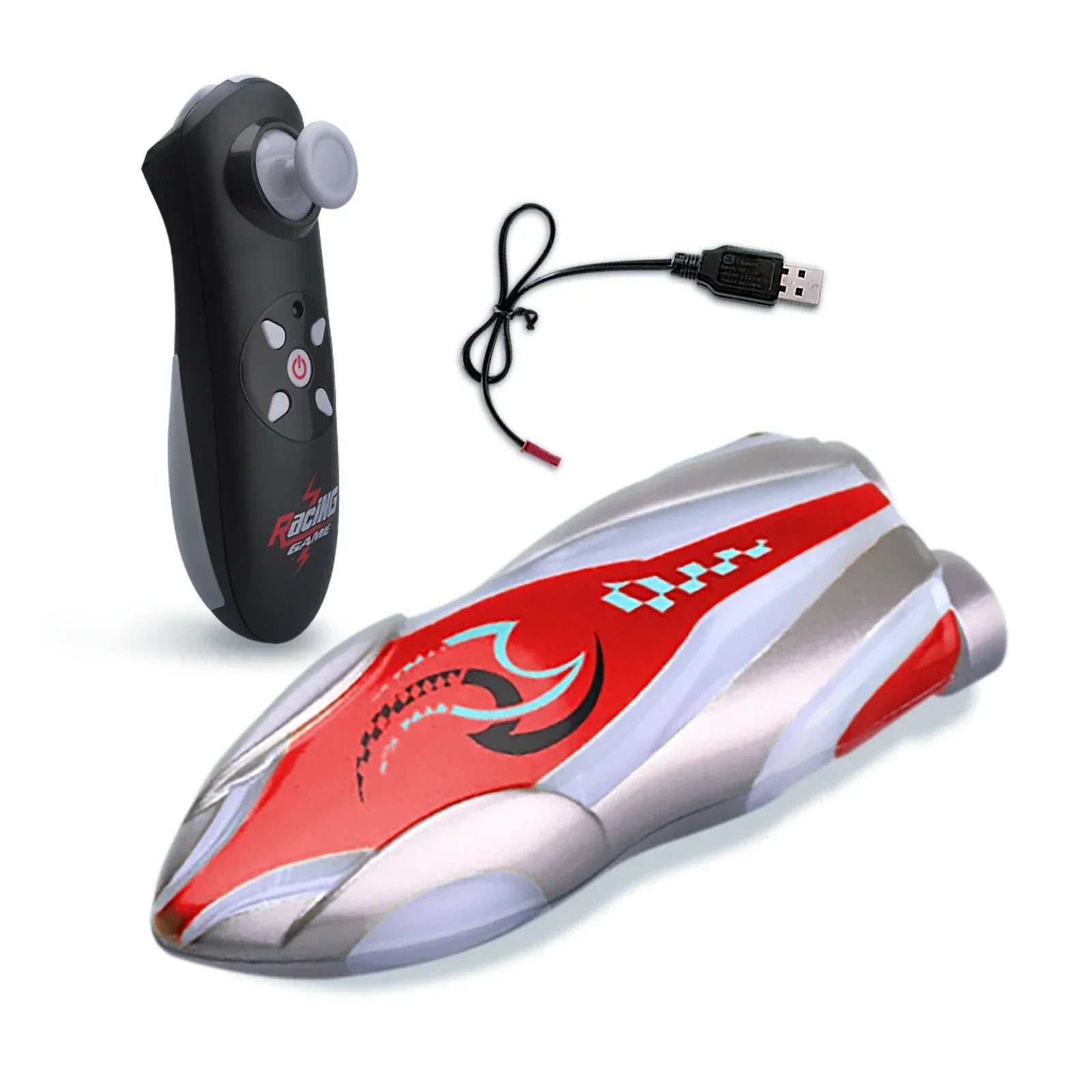 Mini Remote Controlled Boat RC Stunt Ship, LED, 2.4G, 360° rotation, 1 ...