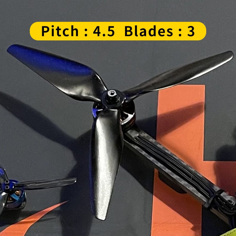 1/2Pairs HQPROP 8X4.5X3 Propeller - 8045 3-Blade CW/CCW Nylon Props Fo ...
