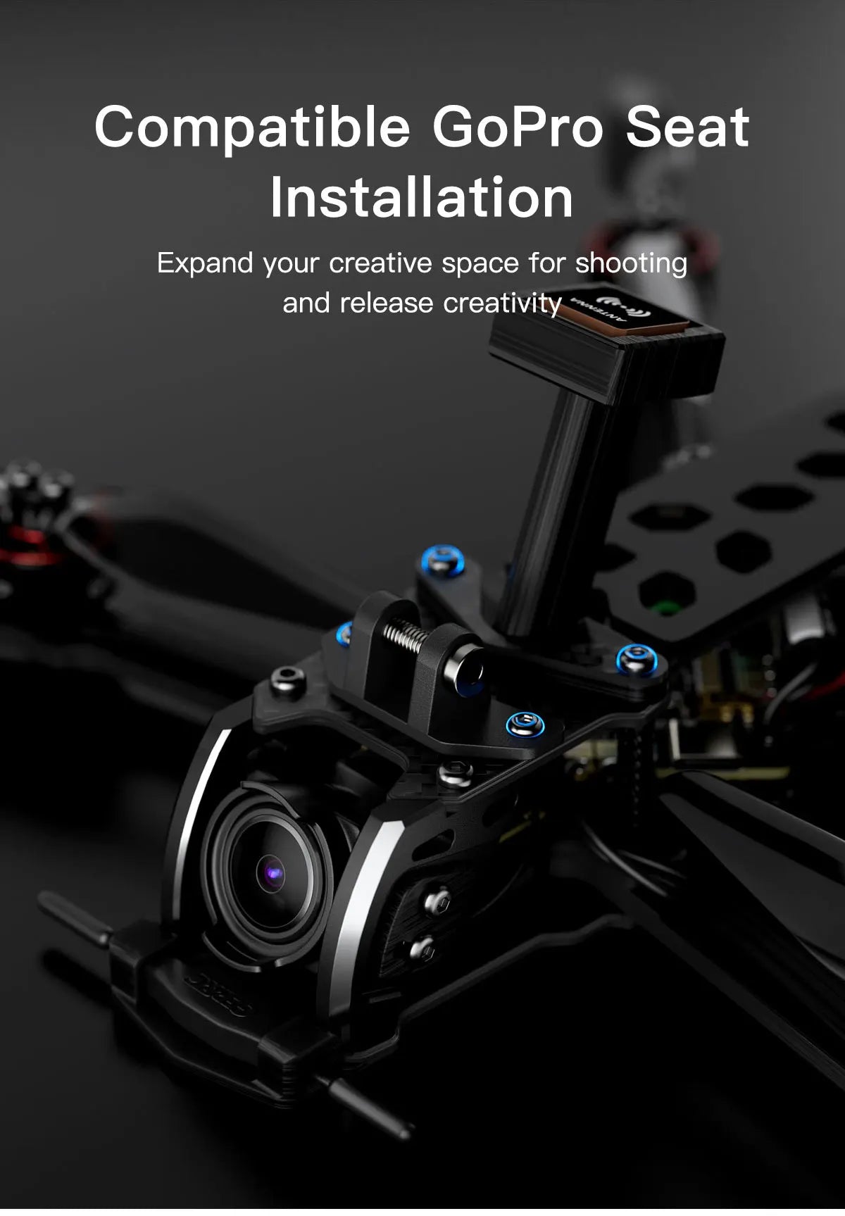 GEPRC Tern-LR40 HD Wasp Long Range FPV - Betaflight OSD W/AT7456E Link Wasp HD Quadcopter LongRange Freestyle Drone Rc Airplane 12 GEPRC Tern-LR40 HD Wasp Long Range FPV, Compatible GoPro Seat Installation Expand your creative space for shooting and release creativvity