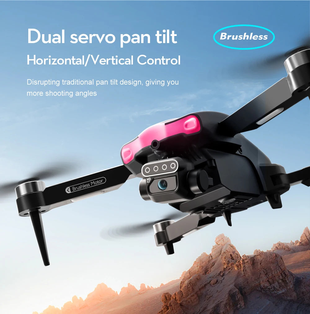 XT105 Drone, Dual servo pan tilt Brushless Horizontal/ Vertical Control Disrupting traditional pan tilt