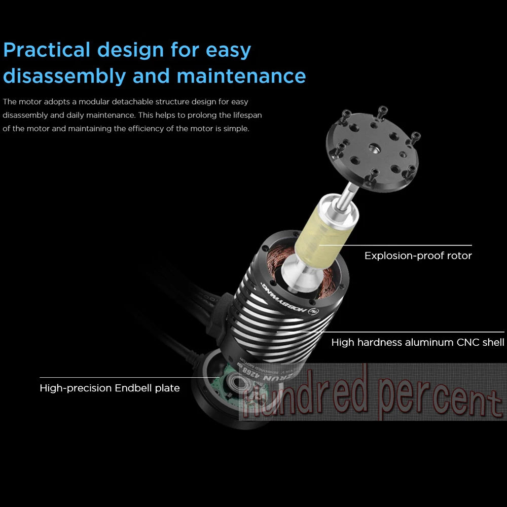 Hobbywing EZRUN MAX8 G2 3-6S Brushless Sensored 4278SD 2250KV/4268SD 3-4S 2500KV 2250kv Motor For 1/8 1/10 Truck Car 17 the motor adopts a modular detachable structure design for easy disass