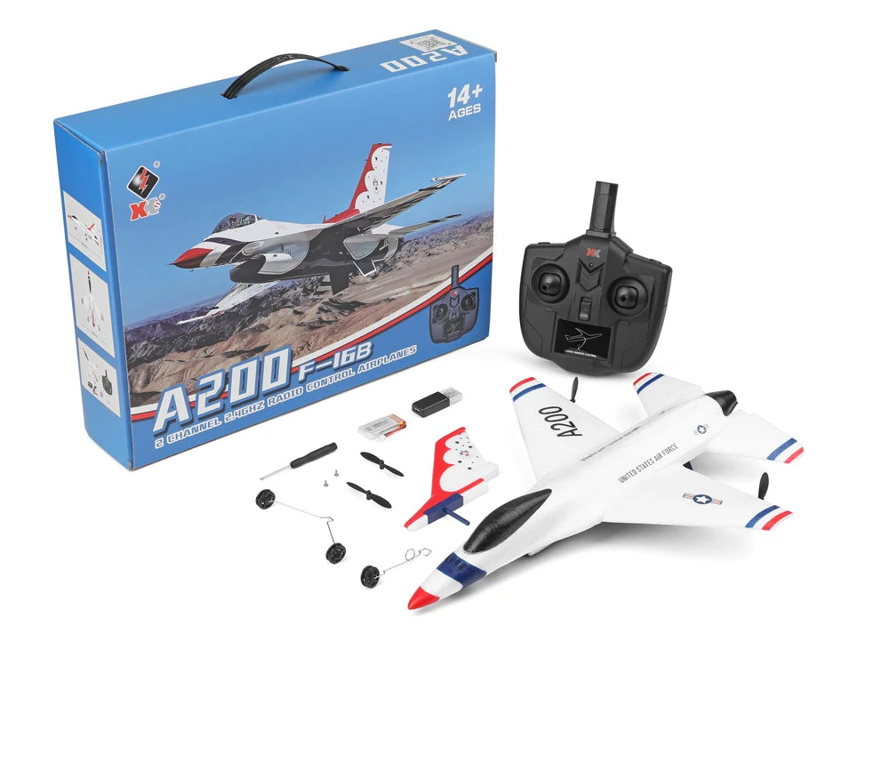 Wltoys A290 F16 3CH RC Airplane, A200 is a RC airplane with a wingspan of 290mm .