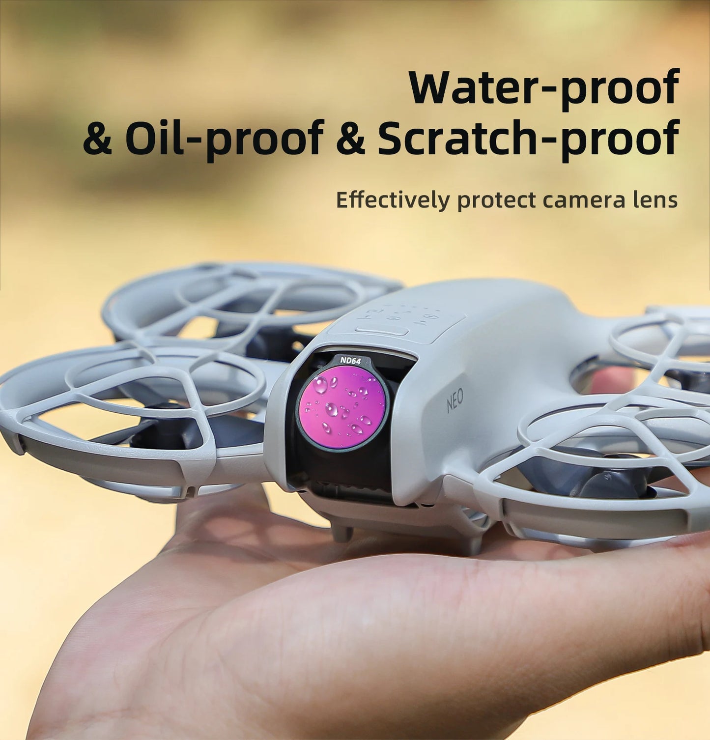 Lens Filter, Protects DJI Neo Drone camera lens from water, oil, and scratches.