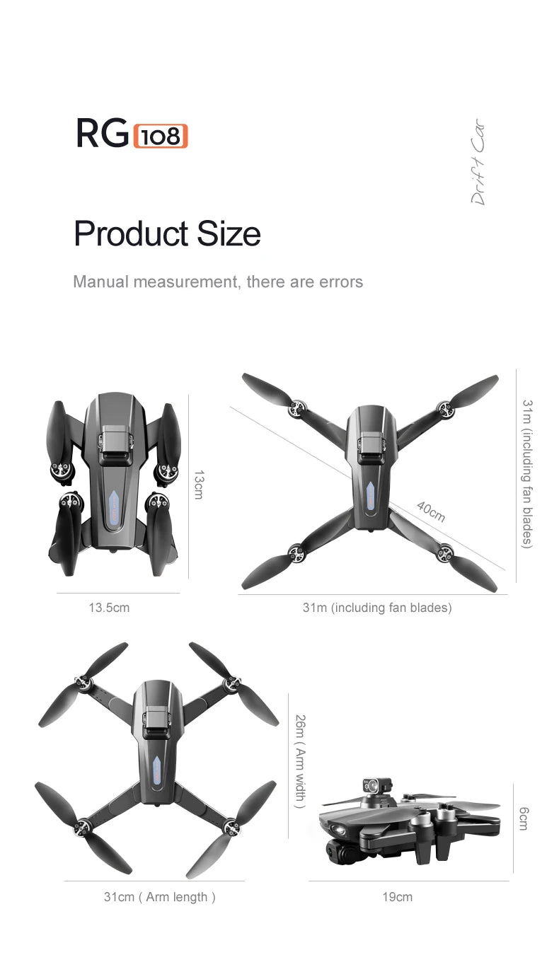 RG108 MAX Drone - 2023 NEW Professional 8K HD Dual Camera FPV 3Km GPS Aerial Photography Brushless Motor Foldable Quadcopter Toys Professional Camera Drone 42 RG108 MAX Drone, RG108 MAX GPS Drone 8K Professional Dual HD Camera FPV Capable