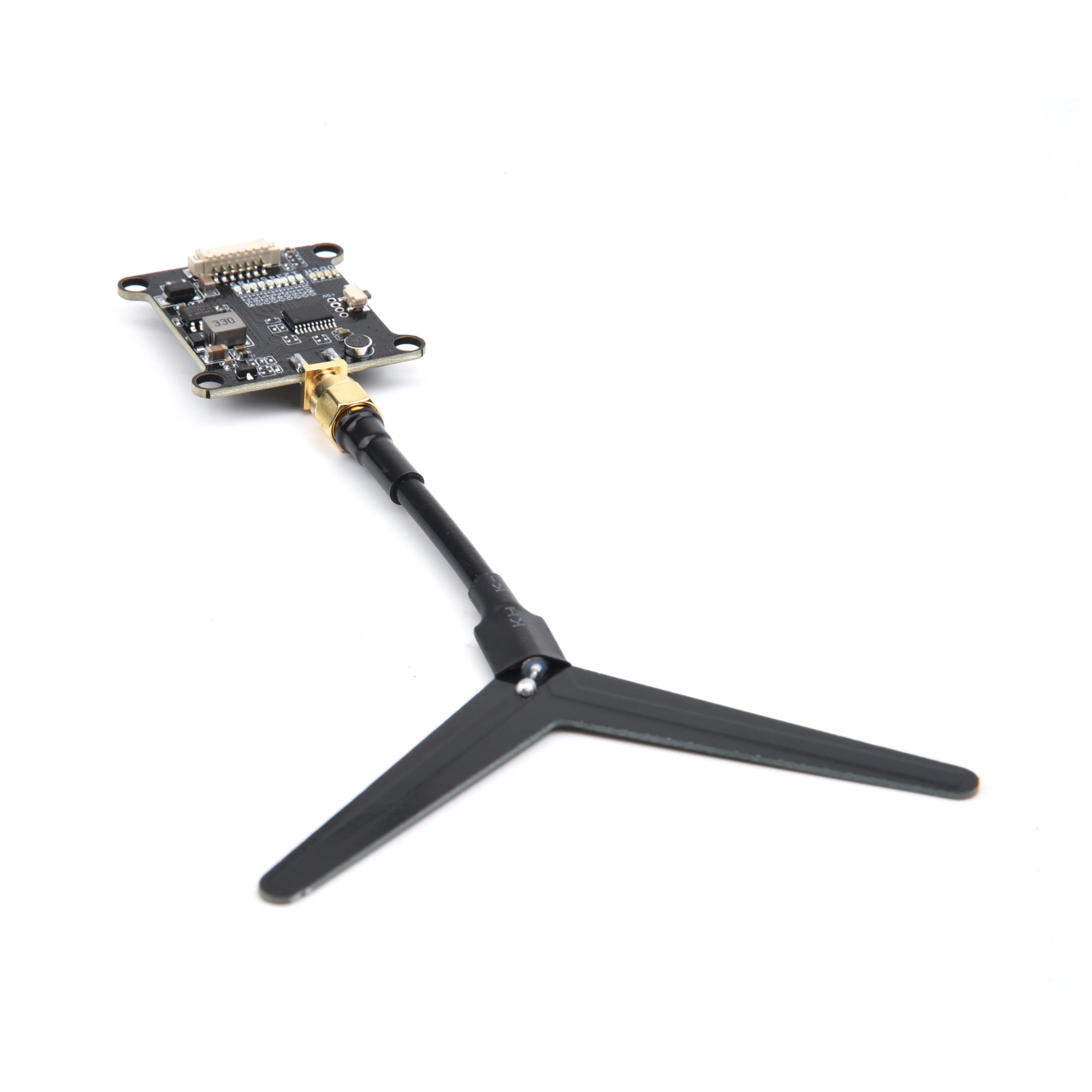 1.2G 0.1mW/25mW/200mW/800mW VTX & VRX, the 9 red LEDs are frequency indicators