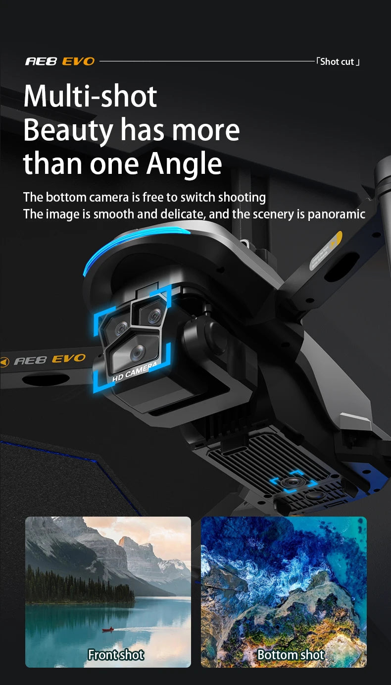 AE8 EVO Drone, Ae8 Evo TShot cut J Multi-shot Beauty has more than one Angle