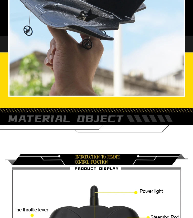 Rc Plane B2 Stealth Bomber - 2Ch 34Cm Wingspain Cessna 2.4G Remote Control Airplane Aircraft Drone Toys for Adults Children 30 Rc Plane B2 Stealth Bomber, oBJECT INIRODUCTION T0 REMOIE CONIROL FUN