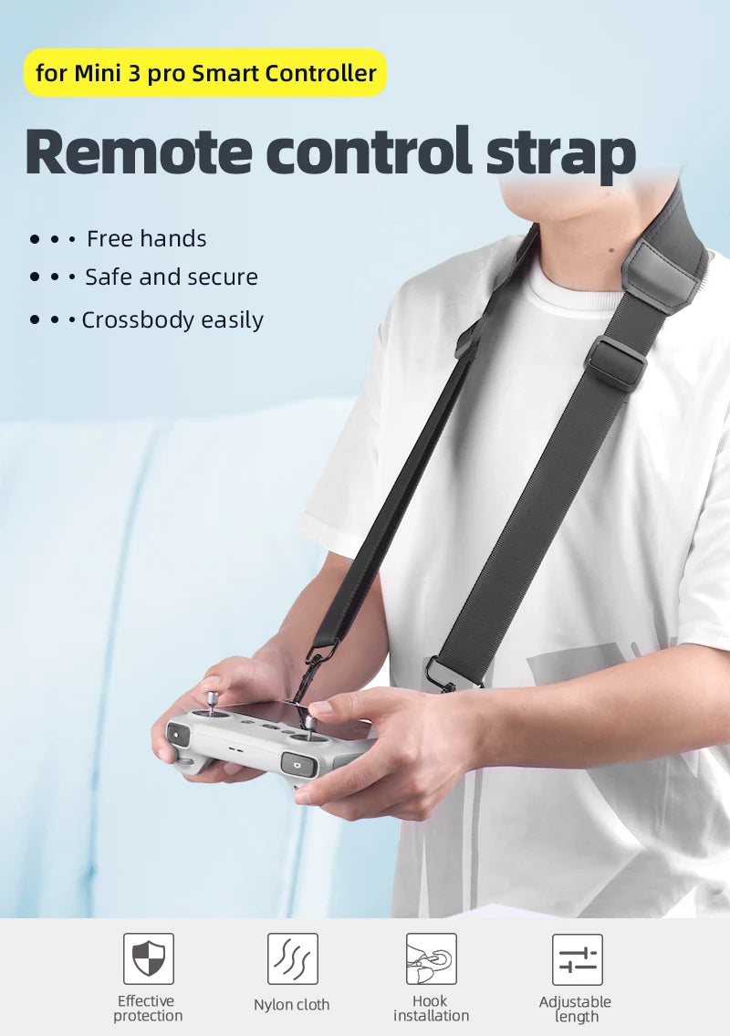 Remote Controller Lanyard Neck Strap, for Mini 3 pro Smart Controller Remote control strap Free hands Safe and secure Crossbody easily Effective N