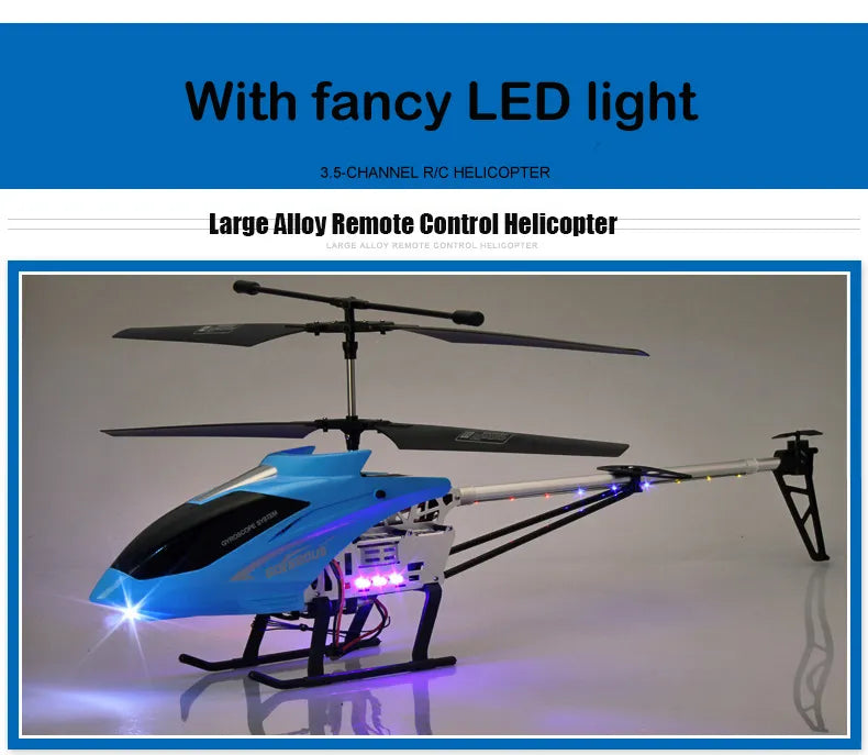 T-69 Large Rc Helicopter, With fancy LED light 3.5-CHANNEL RIC HELICOPTER Large Allo
