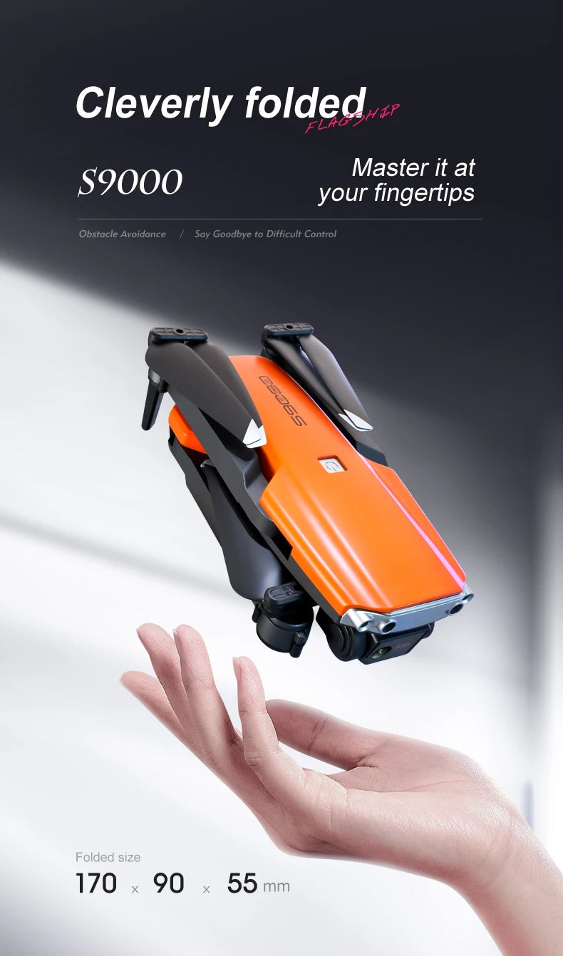S9000 Drone - Aerial Photography 4K HD Obstacle Avoidance Dron with Camera Optical Flow Positioning Folding Guadcopter Mini Drones 16 S9000 Drone, cleverly folded master it at s9000 your fingertips obstacle avoid