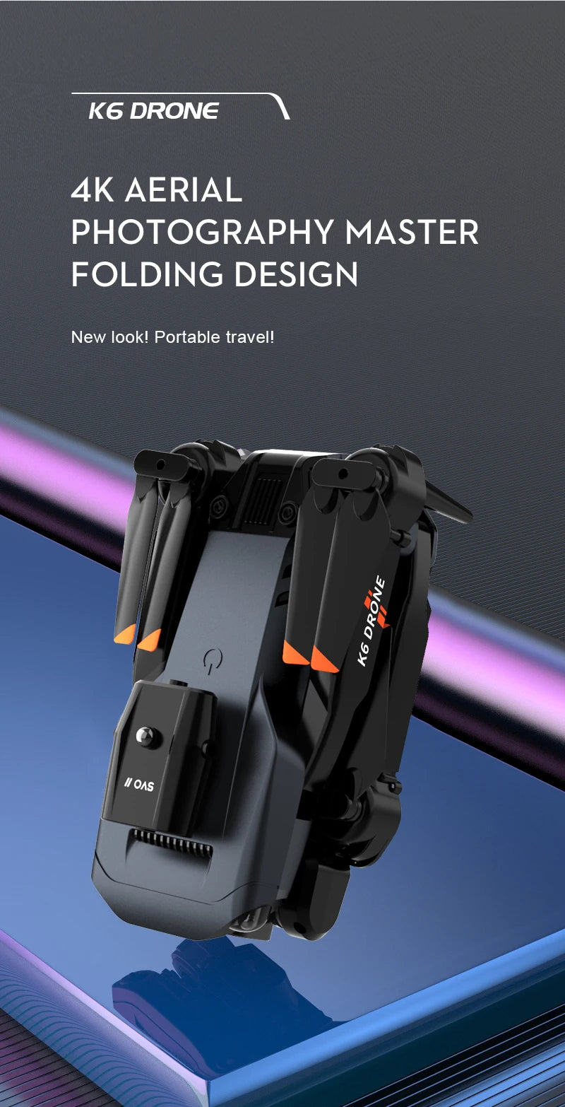 NEW K6 Drone Professional 4K HD Camera Mini Drone Optical Flow Localization Three Sided Obstacle Avoidance Quadcopter Toy Gift 37 NEW K6 Drone, k6 drone 4k aerial photography master folding design new i