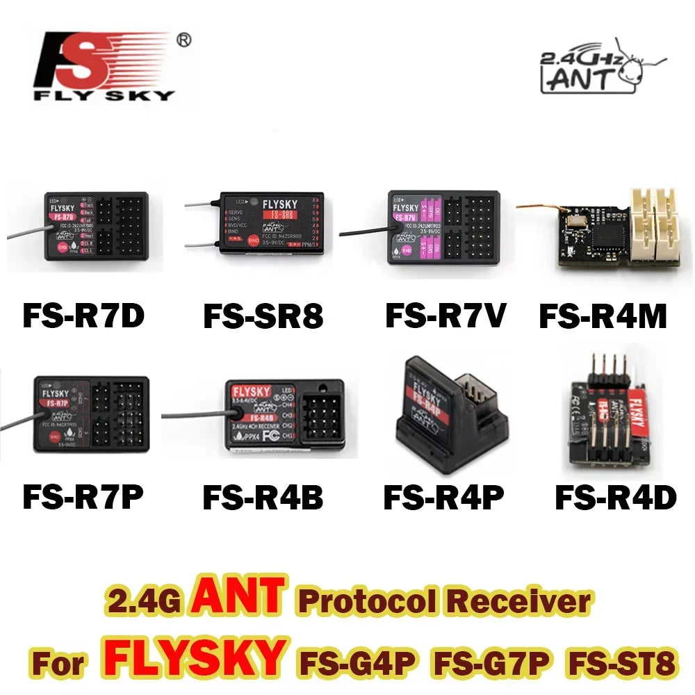 Flysky 2.4G ANT Protocol Receiver - PWM Single Antenna FS-R7V FS-R7D FS-SR8 FS-R7P FS-R4P FS-R4D-ESC FS-R4M For FS-G7P G4P ST8