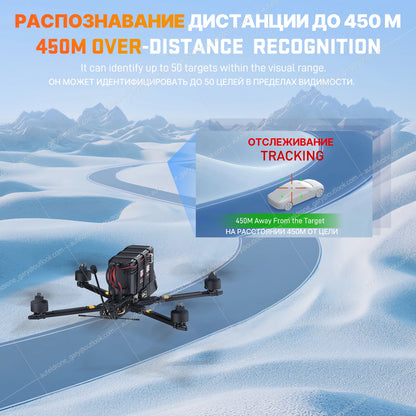 Комплект модуля FPV-камери зі штучним інтелектом VisionCube S для дронів, розпізнавання транспортних засобів 450 м/людей 170 м, CRSF, PiP, 1 TOPS 1080p@30Hz