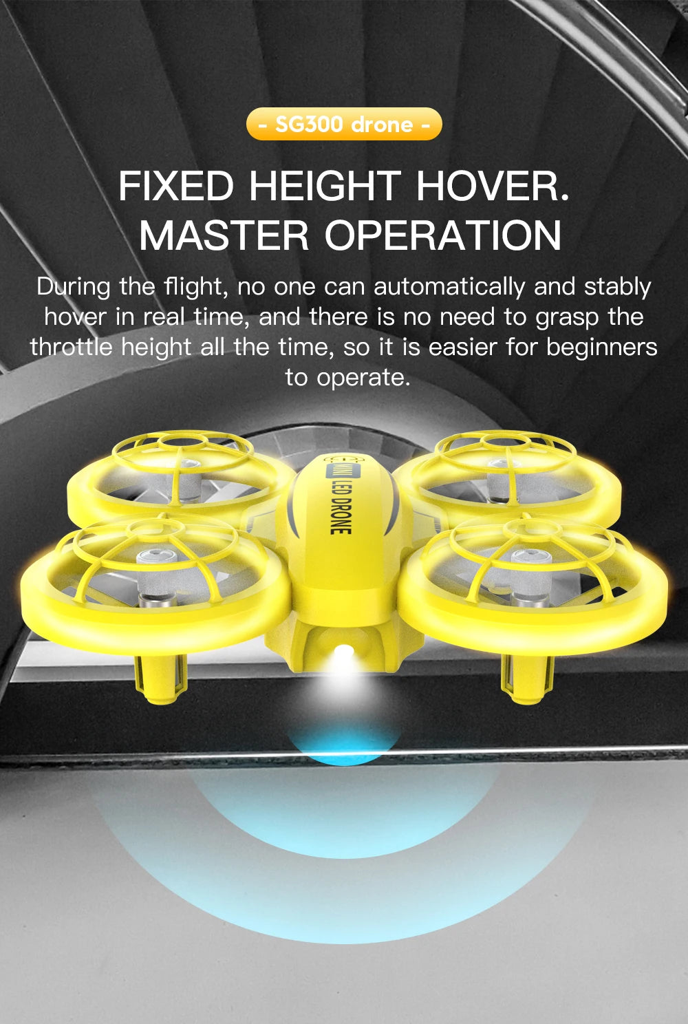 SG300/SG300S Mini Drone - Obstacle Avoidance Portable Dazzling Light Cool Remote Control Fancy Drone RC Toy for New Year Quadcopter 21 SG300/SG300S Mini Drone, no one can automatically and stably hover in real time .