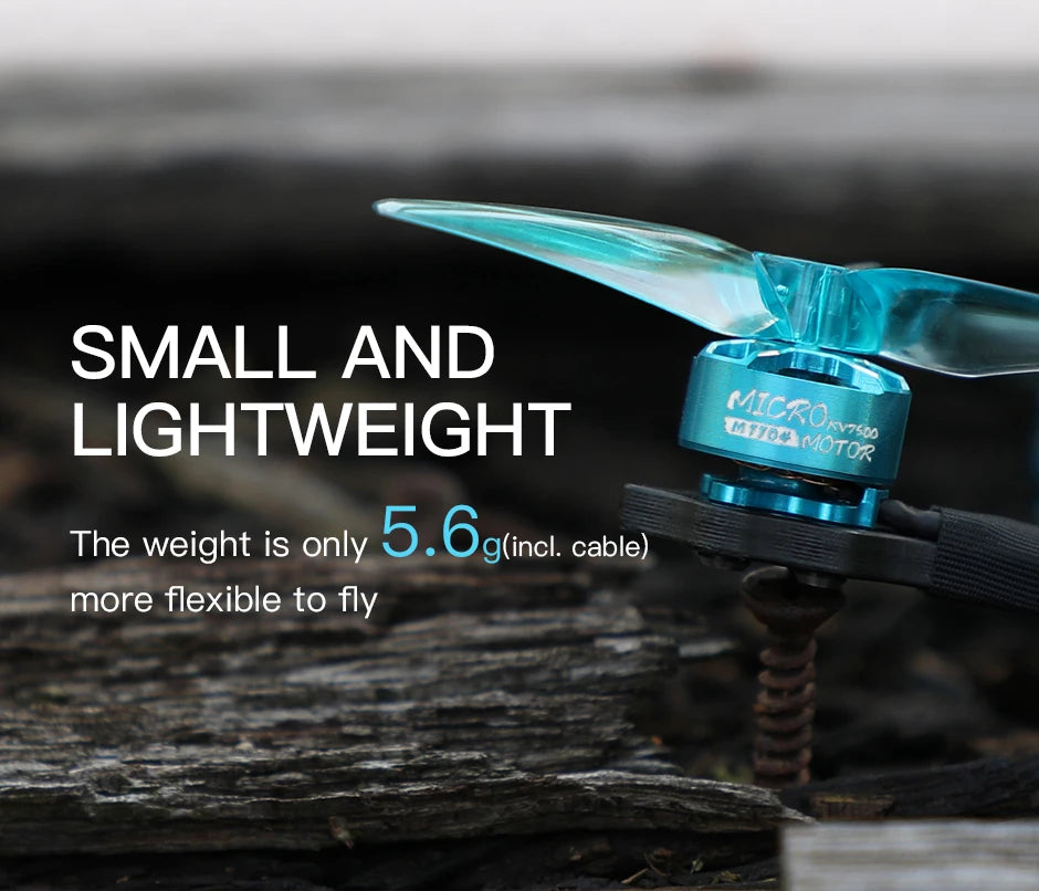 T-motor MICRO M1104 KV7500 Brushless Outrunner Freestyle Motor For FPV RC 90mm 110mm Drone 10 T-motor, MICROkv70 14 IMOTOR The weight is only 5.6g