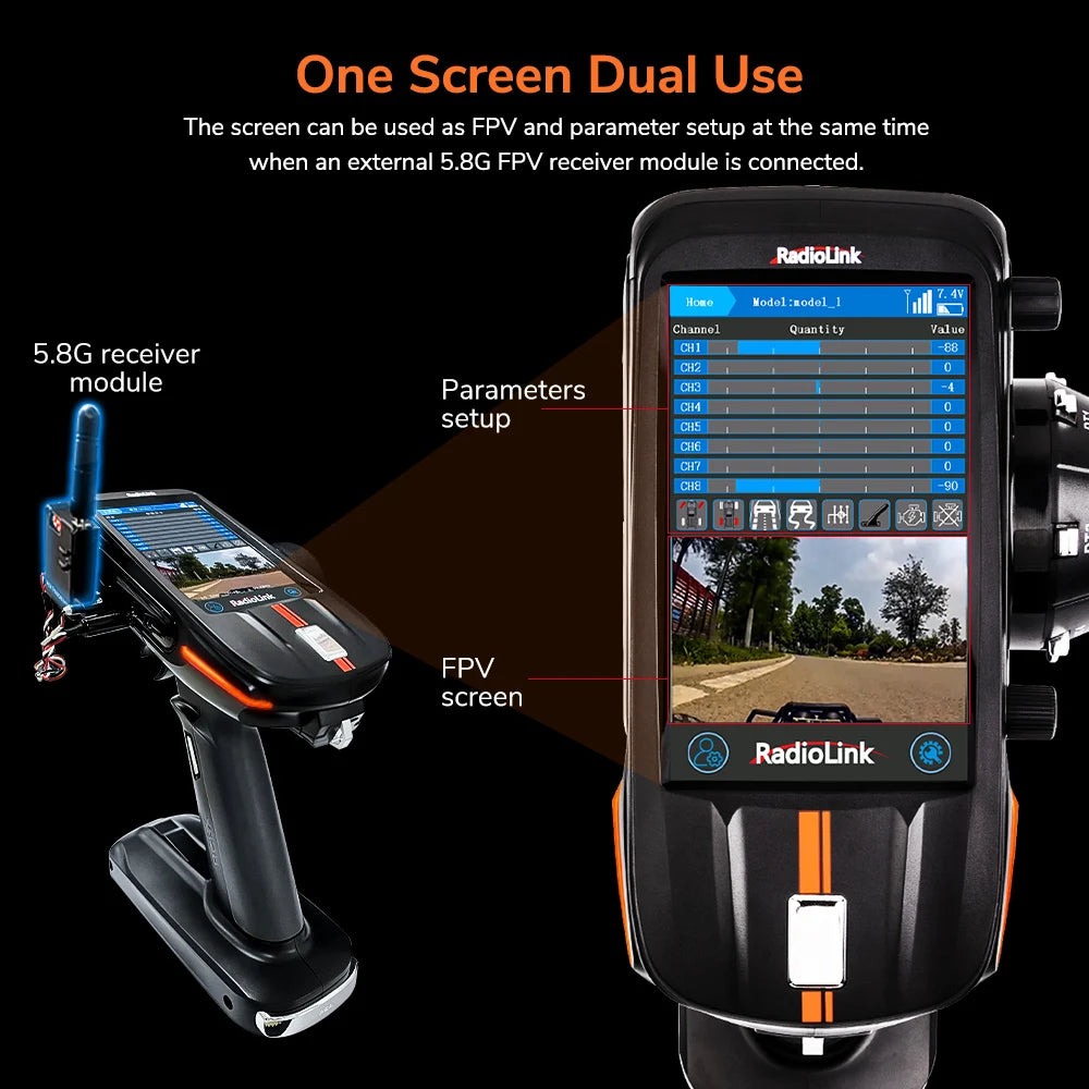 Radiolink EWRF 708R Receiver - 5.8G 48CH Wireless Audio/Video FPV Receiver Module for RC8X Transmitter 10 Radiolink EWRF 708R Receiver, EWRF 708R Receiver