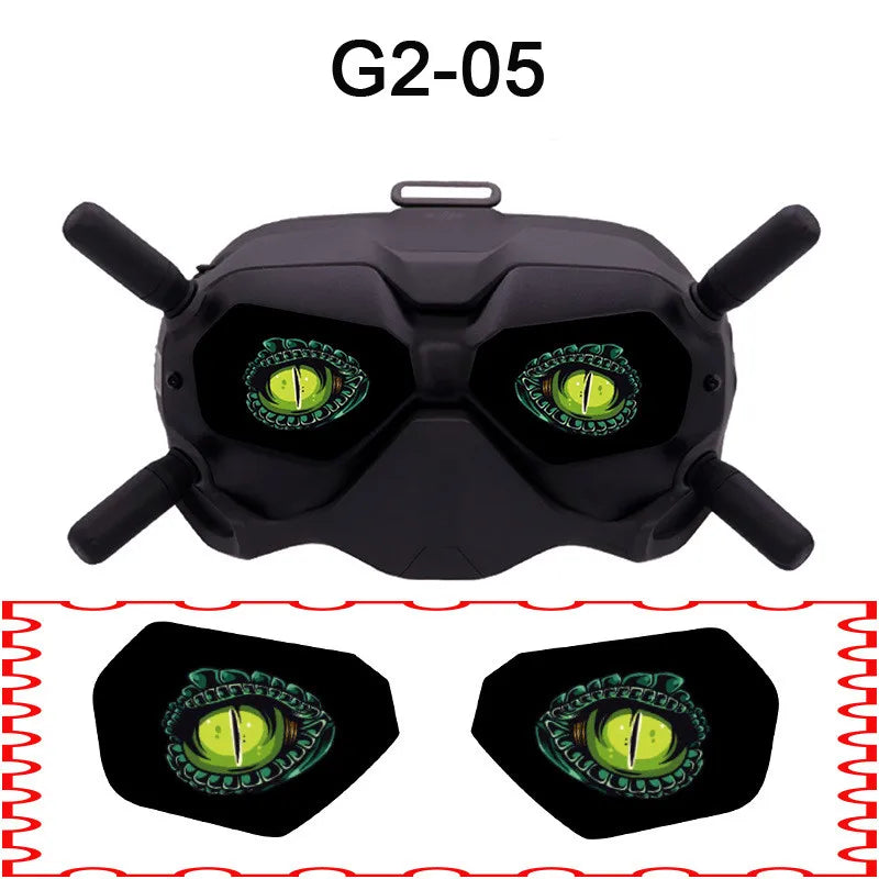PVC Big Eyes Skin Stickers for DJI Goggles V2 - Flight Glasses Decal Decorative Film for DJI Avata / FPV Camera Drone Accessories 18 PVC Big Eyes Skin Stickers for DJI Goggles V2, Skin Stickers for DJI Goggles V2 APP Supported languages :