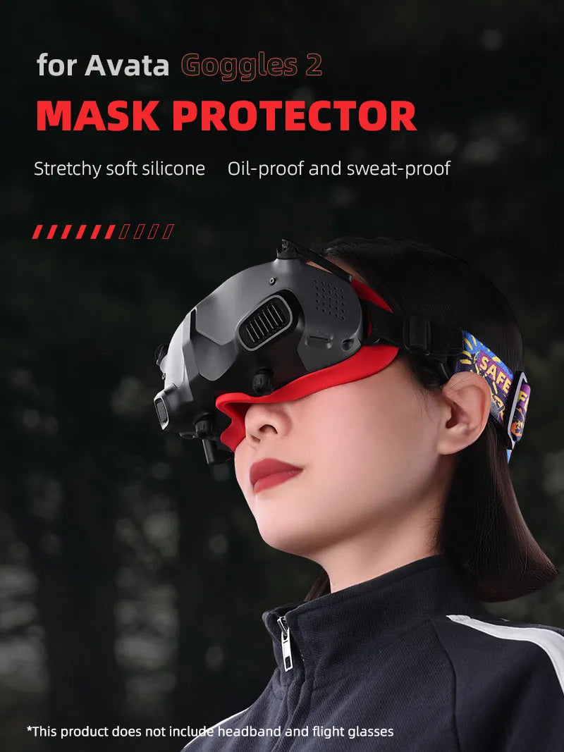 Eye Mask/Pad for DJI AVATA Goggles 2, for Avata Goggles 2 MASK PROTECTOR Stretchy soft silicone Oil